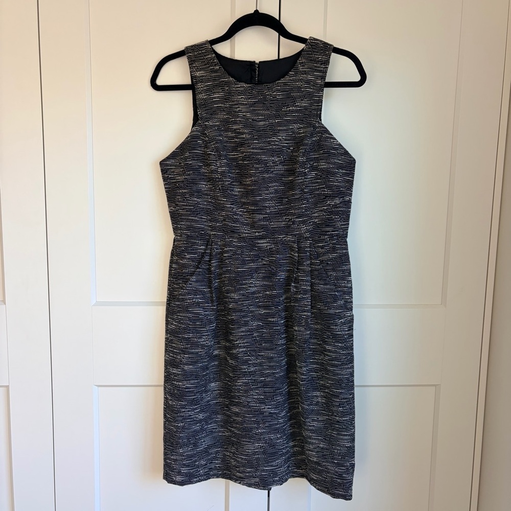 Shoshanna Black/White/Grey Textured Mini Dress | 8